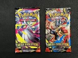 Pokemon TCG Mega Evolution Booster Pack Lot of 2 - Random Art - Sealed - Image 1