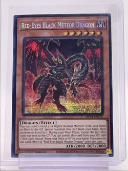 RED-EYES BLACK METEOR DRAGON 2024 YU-GI-OH! SECRET RARE 1ST EDITION Q5842 - Image 1