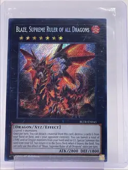 BLAZE, SUPREME RULER 2024 YU-GI-OH! SECRET RARE 1ST EDITION Q5842 - Image 1