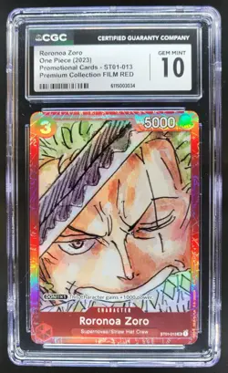 2023 ONE PIECE CCG RORONOA ZORO FILM RED ST01-013 CGC 10 TL3 - Image 1