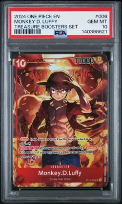 2024 ONE PIECE PROMOS TREASURE BOOSTERS SET #006 MONKEY D. LUFFY PSA 10 - Image 1