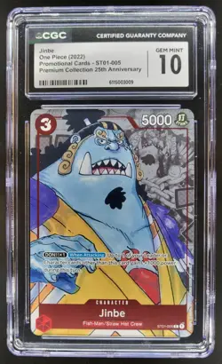 2022 ONE PIECE CCG JINBE 25TH ANNIVERSARY ST01-005 CGC 10 TL3 - Image 1