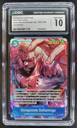 2025 ONE PIECE CCG DONQIOXOTE DOFLAMINGO OP07-048 CGC 10 TL3 - Image 1