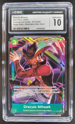 2025 ONE PIECE CCG DRACULE MIHAWK SUPER RARE ST12-003 CGC 10 TL3 - Image 1
