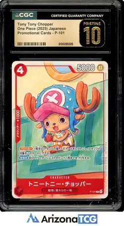 One Piece 2025 Tony Tony Chopper P-101 Japanese Promo BLACK LABEL CGC 10 - Image 1