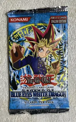 konami 1996 Yugioh Card Game Legend of­ Blue Eyes White Dragon Booster Pack 53334264396 - Image 1