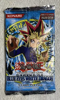 konami 1996 Yugioh Card Game Legend of­ Blue Eyes White Dragon Booster Pack 53334264396 - Image 2