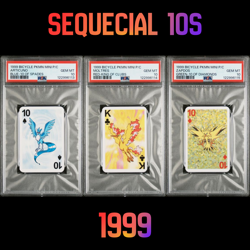 SEQUENTIAL 1999 BICYCLE POKEMON MINI PLAYING CARDS DECK ARTICUNO MOLTRES ZAPDOS - Image 1