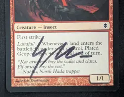 MTG Plated Geopede- Signed -Zendikar Magic the Gathering Card # 141 - Image 4