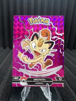 Meowth #52 - Prizm Holo Box Hit - Crystal Dark Black - Pokemon Card - Image 1