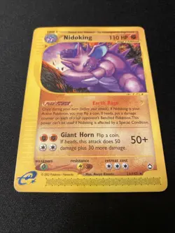 Pokemon TCG Nidoking 24/147 Aquapolis E-Series Rare Non-Holo Card - Image 2