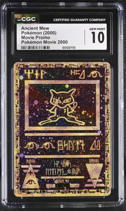 CGC 10 GEM MINT Ancient Mew 2000 Movie Promo Reverse Holo SWIRL Pokemon Card - Image 1