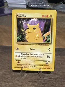Pikachu 58/102 Base Set WOTC 1999 NM Vintage Pokemon Card Non-Holo - Image 1