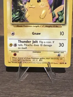 Pikachu 58/102 Base Set WOTC 1999 NM Vintage Pokemon Card Non-Holo - Image 2