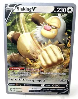 Pokemon TCG 2023 World Championship Slaking V 058/078 Pokemon Card Ultra Rare - Image 1