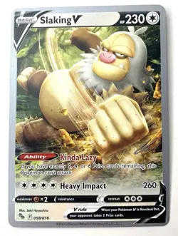 Pokemon TCG 2023 World Championship Slaking V 058/078 Pokemon Card Ultra Rare - Image 2