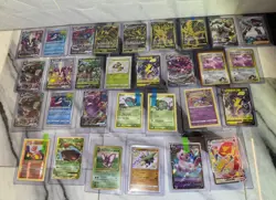 Pokemon TGC 30 Card Lot Full Art Holo Reverse Holo Bulbasaur Mew V Vintage - Image 1