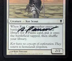 MTG Kor Cartographer- Signed -Zendikar Magic the Gathering Card # 018 - Image 4