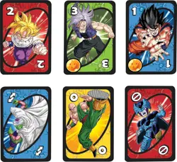 Mattel Games UNO Dragon Ball Z Card Game Japanese Manga Theme 112 Cards with... - Image 3