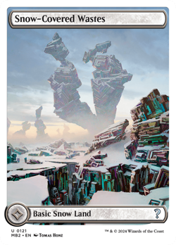 Snow-Covered Wastes (White Border) [Mystery Booster 2] Magic MTG - Image 1