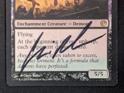 MTG Master of the Feast- Signed -Journey into Nyx Magic the Gathering Card # 075 - Image 4