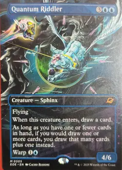 Quantum Riddler MTG Edge of Eternities Borderless extended art Foil Mythic #0305 - Image 1