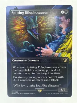 Spitting Dilophosaurus Non-Foil Borderless Universes Beyond: Jurassic World - Image 2