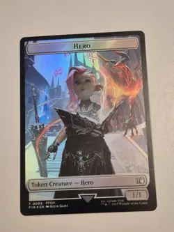 MTG Magic the Gathering FOIL Hero 0005 / Wizard 0015 Token FIN! - Image 1