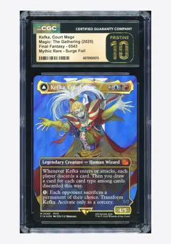 MTG CGC 10 PRISTINE Kefka, Court Mage Mythic Surge Foil 2025 #0543 FIN English - Image 1