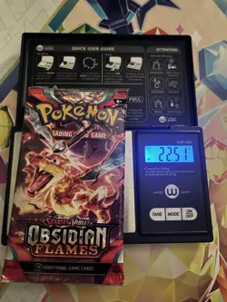 VERY HEAVY! 22.51 Gram Obsidian Flames Pokemon TCG Factory Sealed Booster Pack! - Image 1