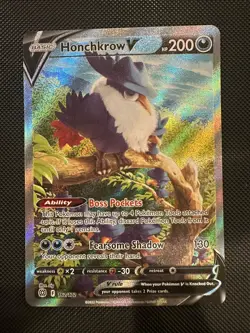 Pokemon TCG Honchkrow V Sword & Shield: Brilliant Stars 162/172 Alt Art NM - Image 1