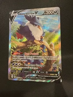 Pokemon TCG Honchkrow V Sword & Shield: Brilliant Stars 162/172 Alt Art NM - Image 2