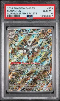 Pokemon Center Magneton #159 PSA 10 Surging Sparks Promo Pokemon Card - Image 1
