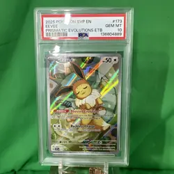 Pokemon Eevee 2025 SVP SV Black Star Promo #173 Prismatic Evolutions ETB PSA 10 - Image 1