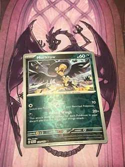 Murkrow - 131/193 Paldea Evolved Pokemon Reverse Holo Foil Nice! - Image 1