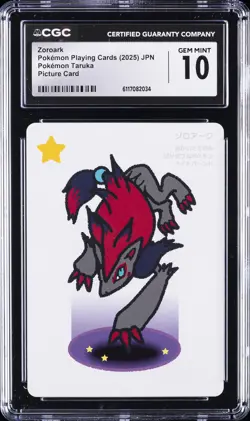 2025 POKEMON PLAYING CARDS JPN ZOROARK CGC 10 GEM MINT - Image 1