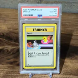 1999 POKEMON GAME #95 SWITCH PSA 10 GEM MINT BASE SET UNLIMITED - Image 1