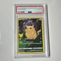 Pokemon Celebrations Pikachu 005/025 Holo Rare Full Art PSA 8 - Image 1