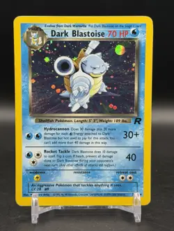 Dark Blastoise Holo Rare 3/82 Team Rocket Pokemon English WOTC LP - Image 1