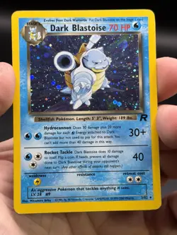 Dark Blastoise Holo Rare 3/82 Team Rocket Pokemon English WOTC LP - Image 3