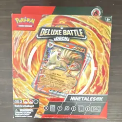 Pokemon Deluxe Battle Deck Ninetales ex Sealed 60 Card Deck Foil Coin Box - Image 1