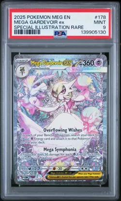 2025 POKEMON MEG SPECIAL ILLUSTRATION RARE #178 MEGA GARDEVOIR EX PSA 9 - Image 1