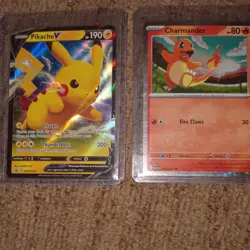 Nintendo Pokemon TCG Card Lot Pikachu V, Charmander, Wigglytuff, Candela - 4 Ca… - Image 3