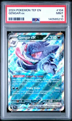 2024 POKEMON TEF EN-TEMPORAL FORCES #104 GENGAR EX PSA 9 - Image 1