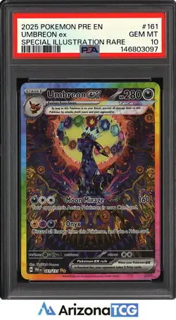 Pokemon 2025 Umbreon ex 161/131 SIR Prismatic Evolutions GEM MINT PSA 10 - Image 1