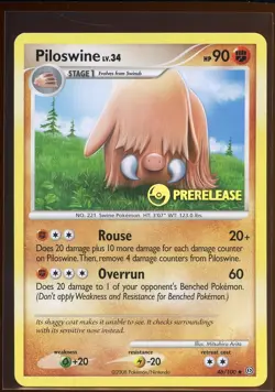 Piloswine Prerelease Stamped Promo 46/100 Ex Diamond Pearl Stormfront Pokemon - Image 1