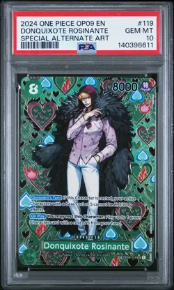 2024 ONE PIECE OP09-EMPERORS IN THE NEW WORLD #119 DONQUIXOTE ROSINANTE PSA 10 - Image 1