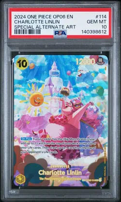 2024 ONE PIECE OP06-WINGS OF THE CAPTAIN #114 CHARLOTTE LINLIN PSA 10 - Image 1