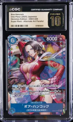 2025 ONE PIECE JPN SUPER RARE ALT ART BOA HANCOCK CGC 10 PRISTINE - Image 1