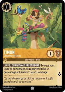 24/204 FR FOIL ⭐ Timon, Denicheur de larves | carte Disney Lorcana (2023) - Image 1